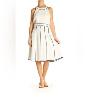 ANN TAYLOR piped halter A line dress in size 10
